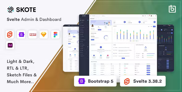 Skote – Svelte Admin & Dashboard Template 4.0.0