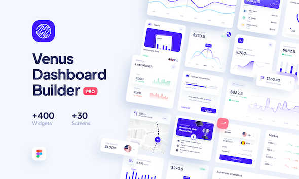 Venus – Dashboard Builder PRO (Figma Version)