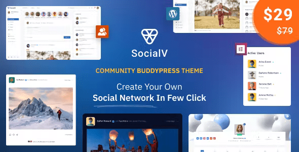 SocialV – Social Network and Community BuddyPress Theme 2.0.12