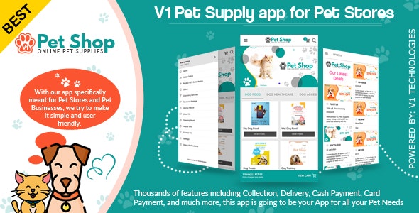 Pet Shop eCommerce Store Online Pet Food Supplies Grooming Services App