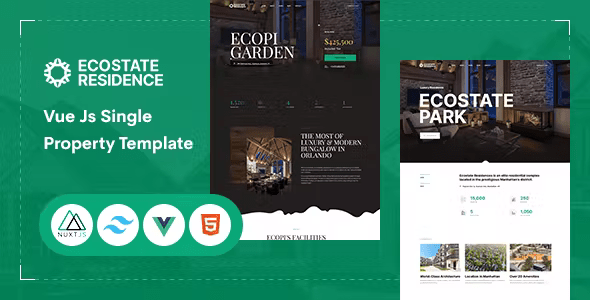 Ecostate – Vue Js Single Property Template