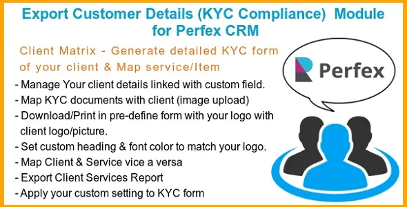 Export Customer Details (KYC Compliance) Module for Perfex CRM 1.0.8