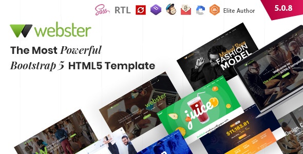 Webster – Responsive Multi-purpose HTML5 Template