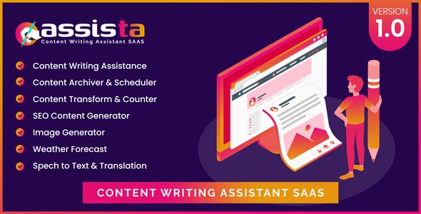 Assista – Content Writing Assistant as SAAS