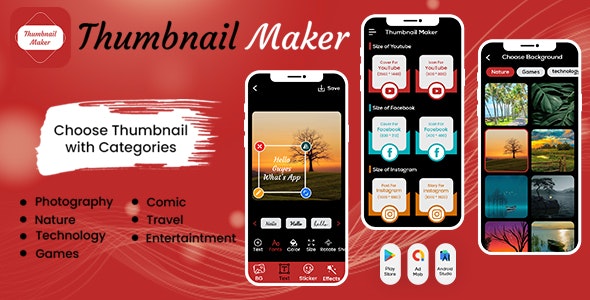 Thumbnail Maker – Channel Art – Banner Studio – Photo Editor – Banner editor – Video Thumbnail