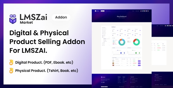 LMSzai Market – Digital  Physical Product Selling Addon For LMSZAI.