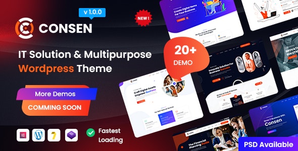 Consen – IT Solution   Multi-Purpose WordPress Theme