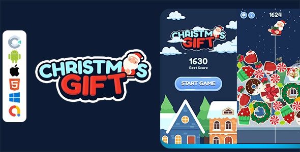 Christmas Gift 2048 – HTML5 Game (Construct 3)