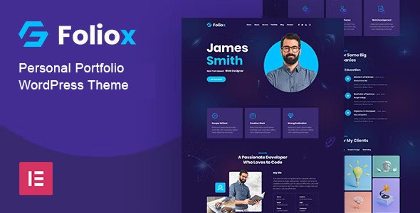 Foliox – Personal Portfolio WordPress Theme