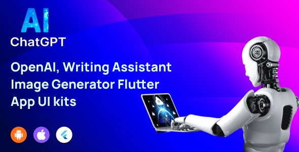 ChatGPT, OpenAI Writing Assistant  Image Generator Flutter App UI Kit