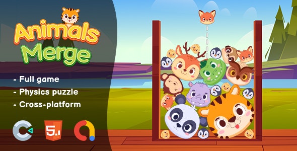 Animals Merge – HTML5 Game | Construct 3