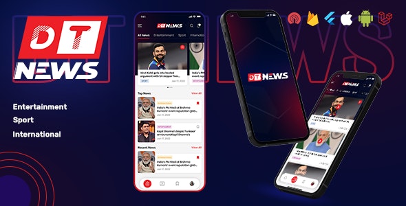 DTNews – Flutter News Application + Admin panel