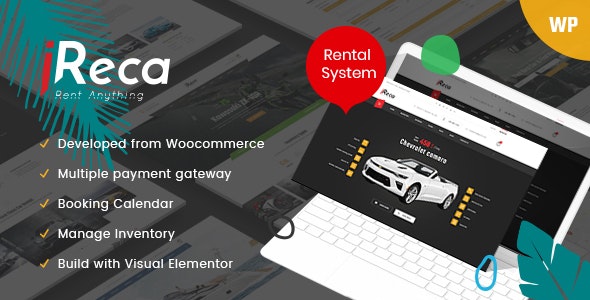 Ireca – Car Rental Boat, Bike, Vehicle, Calendar WordPress Theme 1.6.0