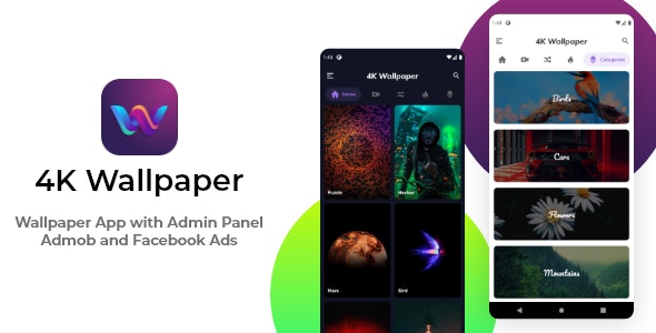 Wallpaper App with AdminPanel and Facebook Ads