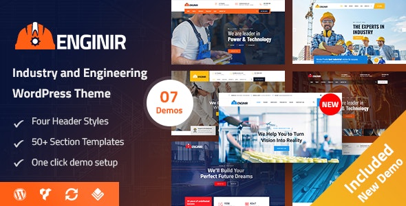 Enginir – Industrial  Engineering Multipurpose WordPress Theme 3.5