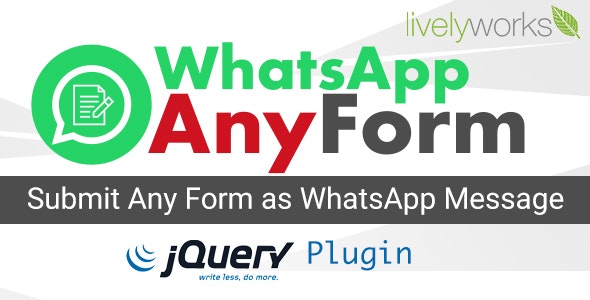 WhatsApp AnyForm – Submit Form as WhatsApp Message | WhatsApp Contact Form – jQuery Plugin