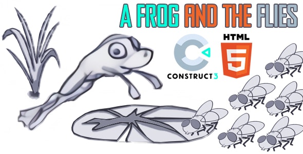 A Frog And The Flies (HTML5 Game – Construct 3)