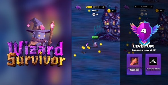 Wizard Survivor – HTML5 Game (Construct 3)