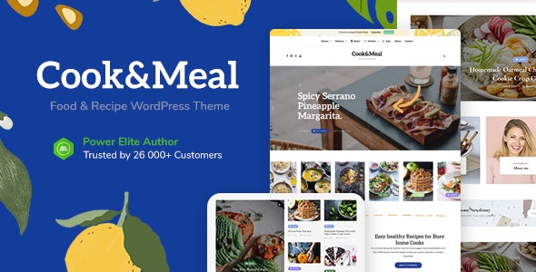 CookMeal – Food Blog  Recipe WordPress Theme