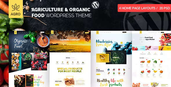 Agro – Organic Farm Agriculture WordPress Theme 1.5.9