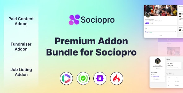 Premium Addon Bundle for Sociopro Private Social Network