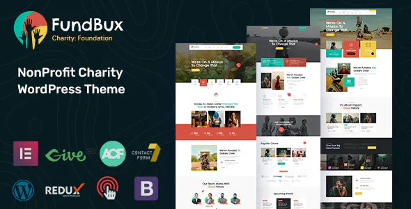 Fundbux – Charity  Fundraise WordPress Theme