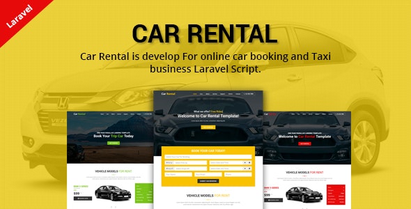 Car Rental – Cab Booking Laravel Script