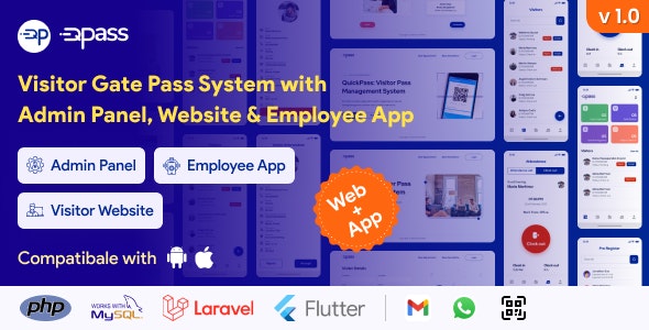 QuickPass – Visitor Gate Pass System with Admin Panel, Website & Employee App