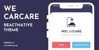 WeCarCare React Native Car Service Theme/Template