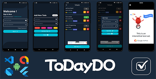 Complete Flutter Todo App With Firebase For Android