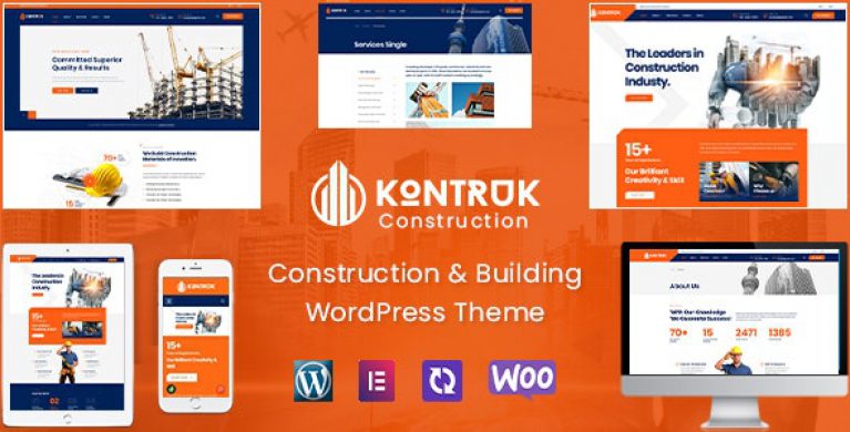 KonTruk – Construction & Building Elementor WordPress Theme