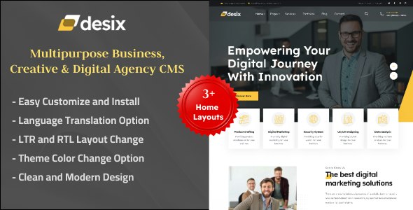 Desix – Multipurpose Business, Creative  Digital Agency CMS