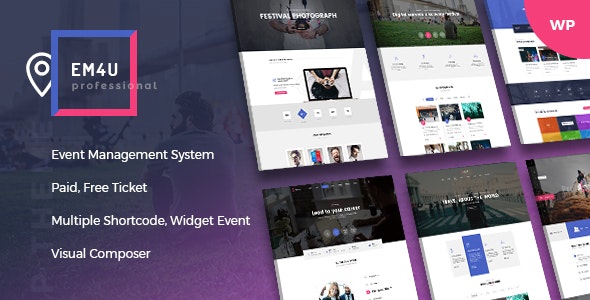 Event Management WordPress Theme for Booking Tickets – EM4U