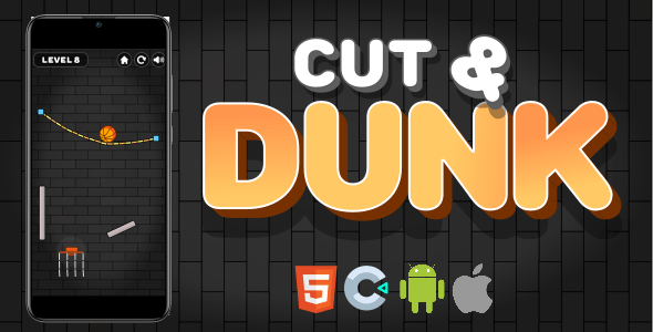 Cut and Dunk HTML5 Game (Construct 3)