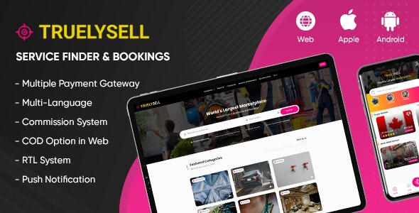 TruelySell – On Demand Handyman Service Marketplace Software | UrbanClap, Bark, TaskRabbit Clone 2.3.5