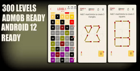 Matchstick Mobile Unity Complete Project(300 Levels)