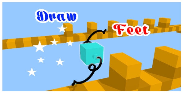 Draw Feets Game – Unity Project With Admob ad for Android and iOS