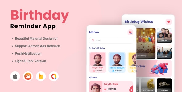 Birthday Reminder App – iOS