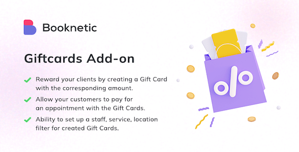 Giftcards add-on for Booknetic – WordPress Booking Plugin for Appointment Scheduling