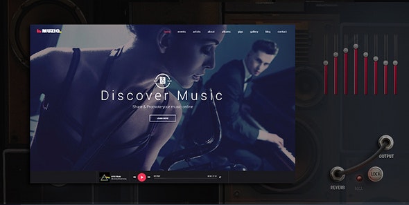 Muziq – Music Band  Musician WordPress Theme