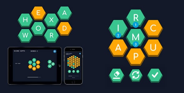 Hexa Word – HTML5 Game