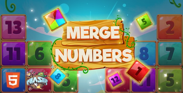 Merge Numbers – HTML5 Game (Phaser 3)