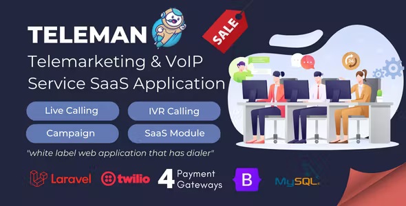 Teleman – Telemarketing & Voice Calling SaaS Application