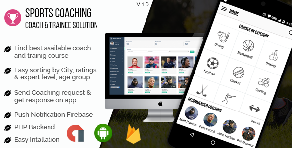 Sports coaching & training solution android application