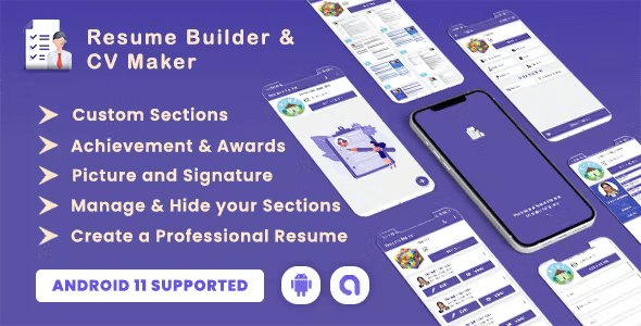 Professional Resume Builder and CV Maker(Android 11 Supported)