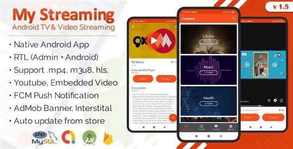 My Streaming Android App with Admin Panel (Android 11 Support)