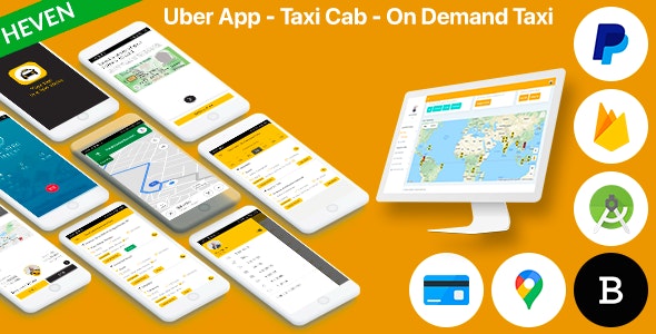 Uber App – Taxi Cab – On Demand Taxi | Android and iOS Complete solution