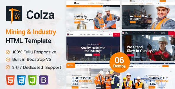 Colza | Mining  Industry HTML Template