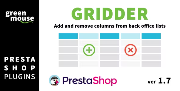 Gridder – add and remove columns from Prestashop back office lists