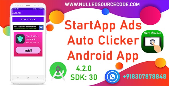 StartApp Ads Auto Clicker Android Studio App